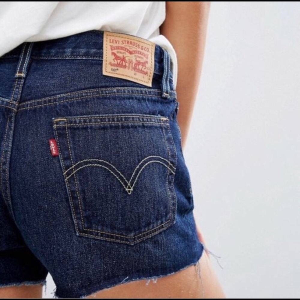 levi 501 denim shorts